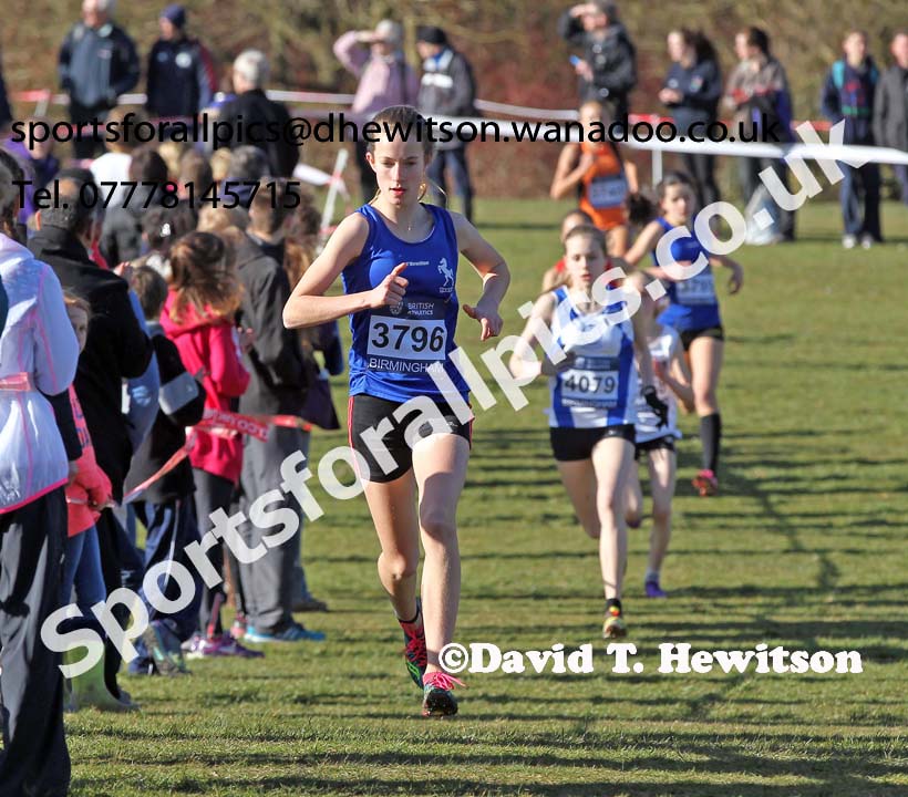 Girls under-15s Inter Counties Cross Country,  Cofton Park, Birmingham. Photo: David T. Hewitson/Sports for All Pics